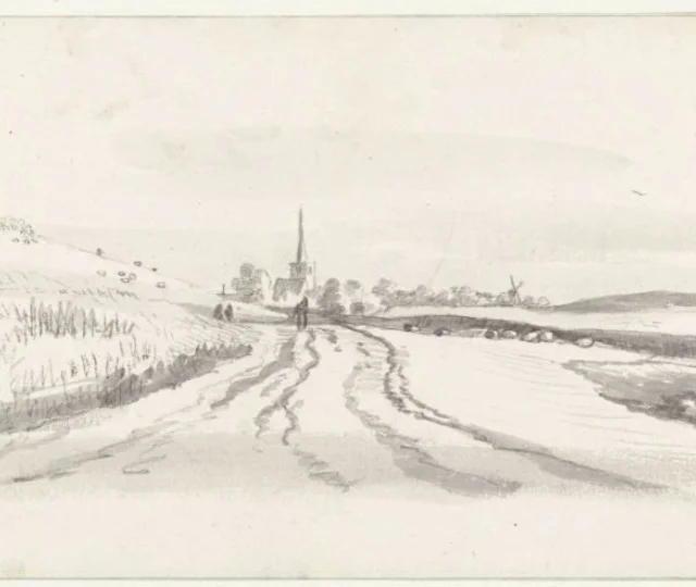 View of the Village of Almkerk, with Huis Altena on the Left